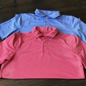 2 Vineyard Vines polo boys M medium Sankaty stripe